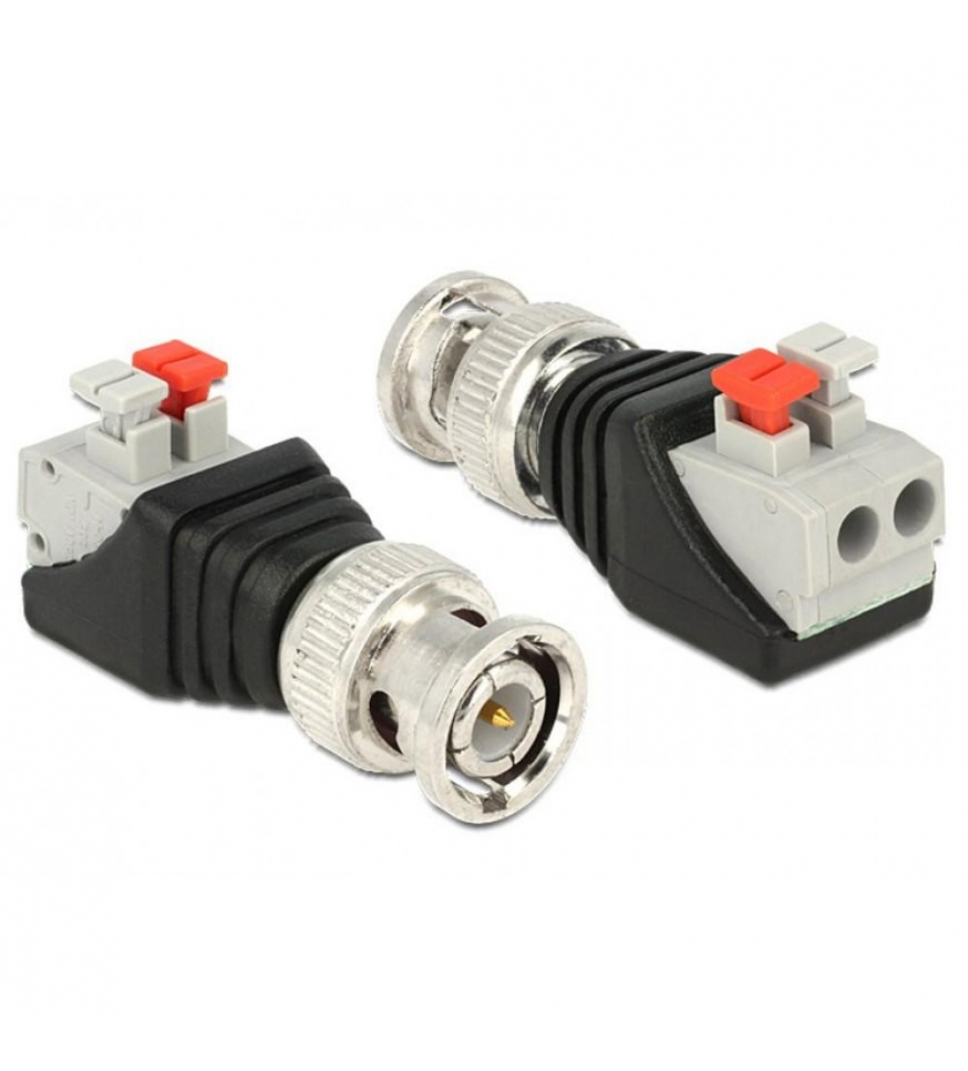 Adattatore BNC Maschio Terminal Block 2 pin con Pulsante [B006WB051]