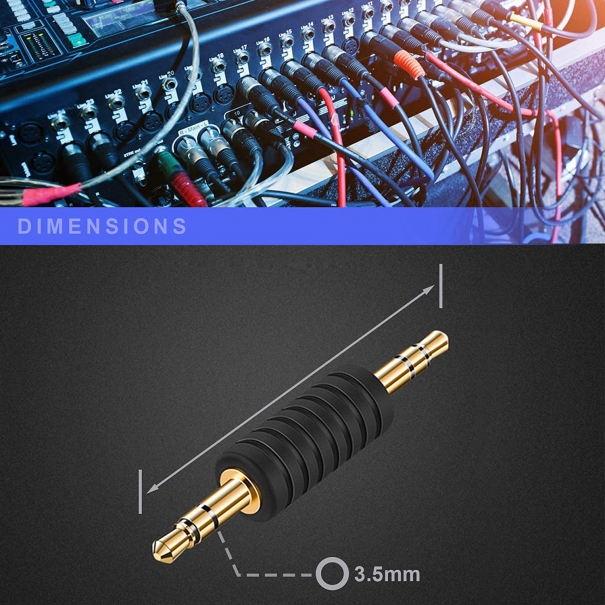 Adattatori da jack stereo da 3,5 mm maschio a maschio per audio  accoppiatore dritto prolunga adattatore nichelato [B006WE097]