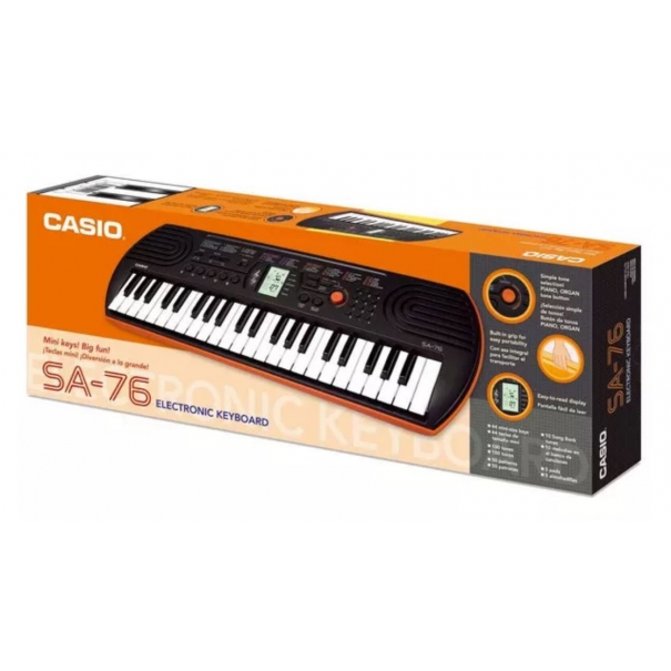 SA-76 CASIO SA-76 TASTIERA PORTATILE 44 TASTI MINI CON BASE ARANCIONE
