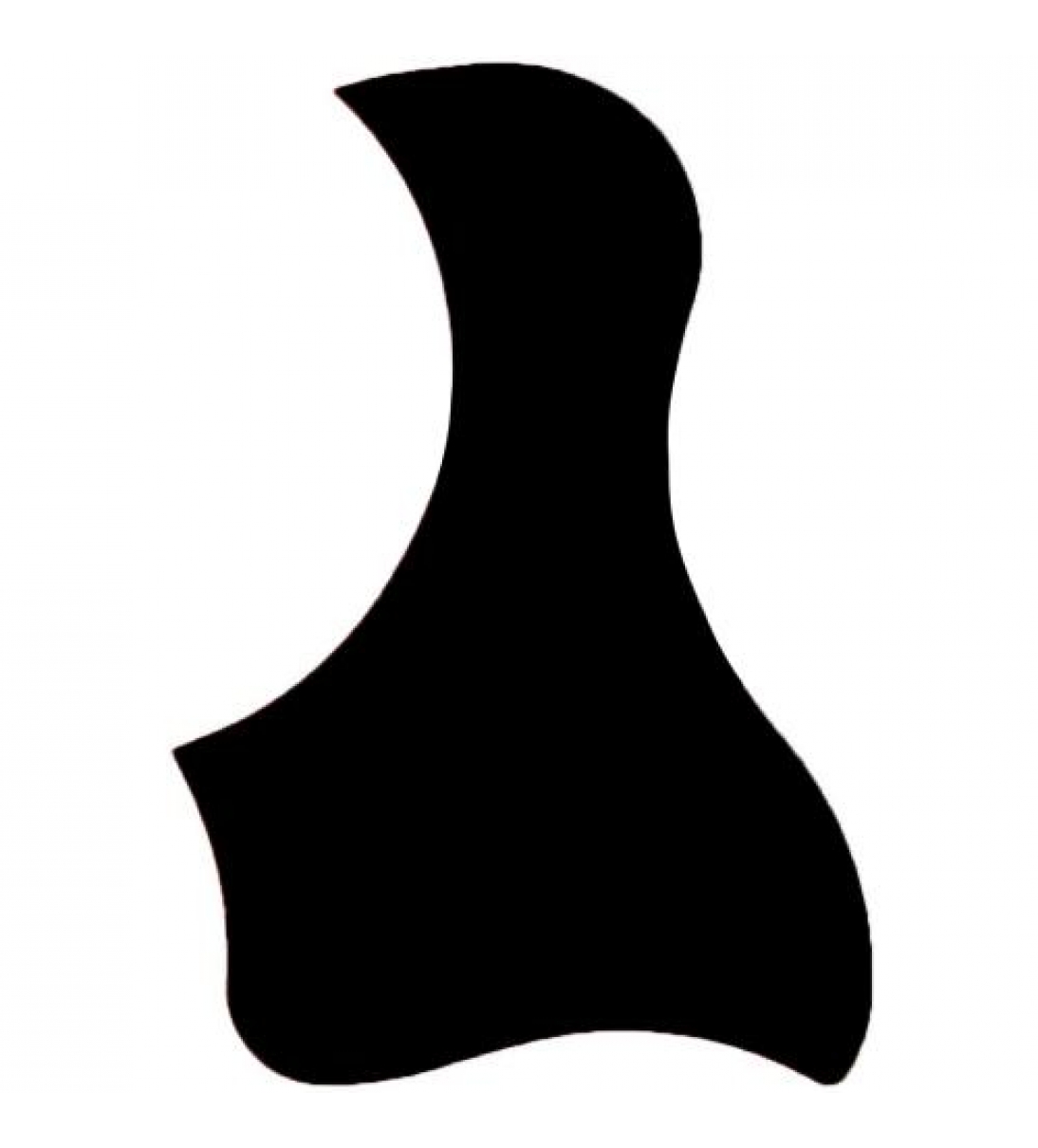 Battipenna per Chitarra Acustica Autoadesivo (Nero Sagomato) [A024JPBK]
