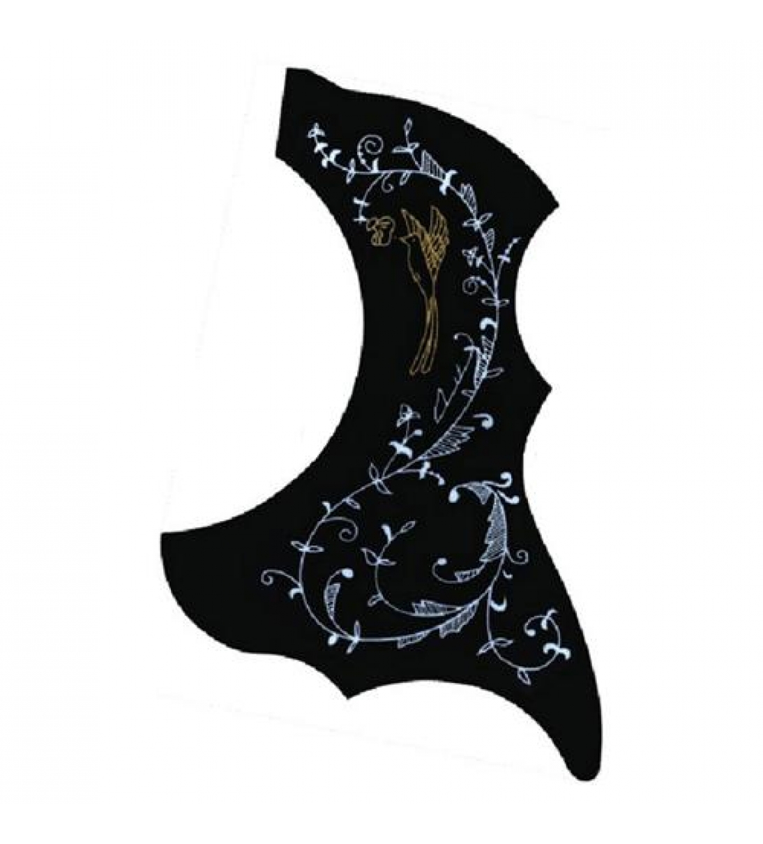 Battipenna per Chitarra Acustica Autoadesivo (Nero Decorato) [G-A025DP]