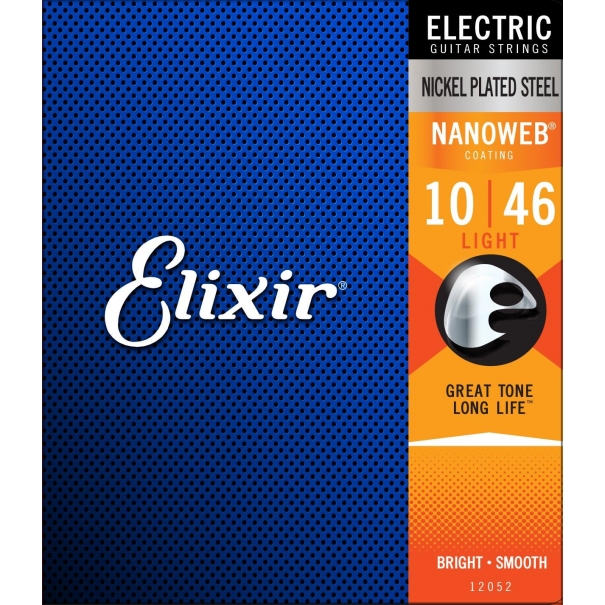 Corde per chitarra elettrica Elixir® Strings con rivestimento NANOWEB®, Light (.010-.046)
