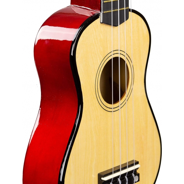 Martin Smith UK-212-A Ukulele soprano con custodia per ukulele e taccuino, naturale