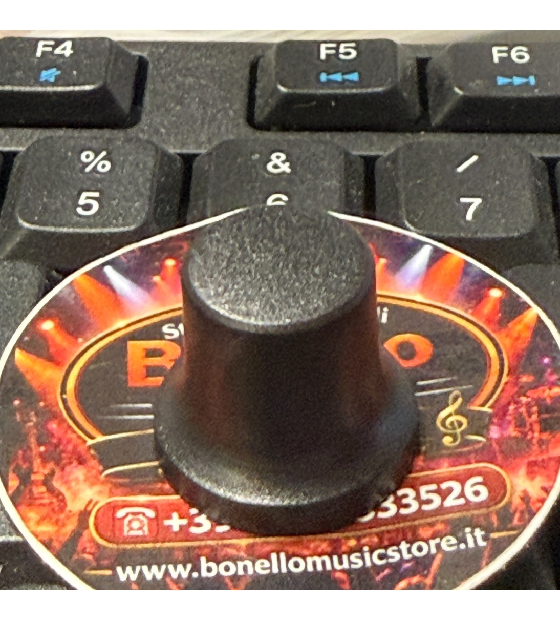Manopola encoder nera, diametro base 13 mm, per tastiera Studiologic/Fatar 41345110