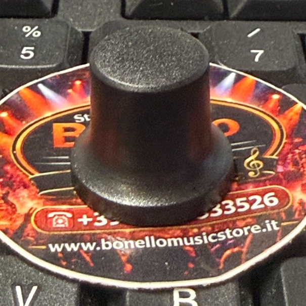 Manopola encoder nera, diametro base 13 mm, per tastiera Studiologic/Fatar 41345110