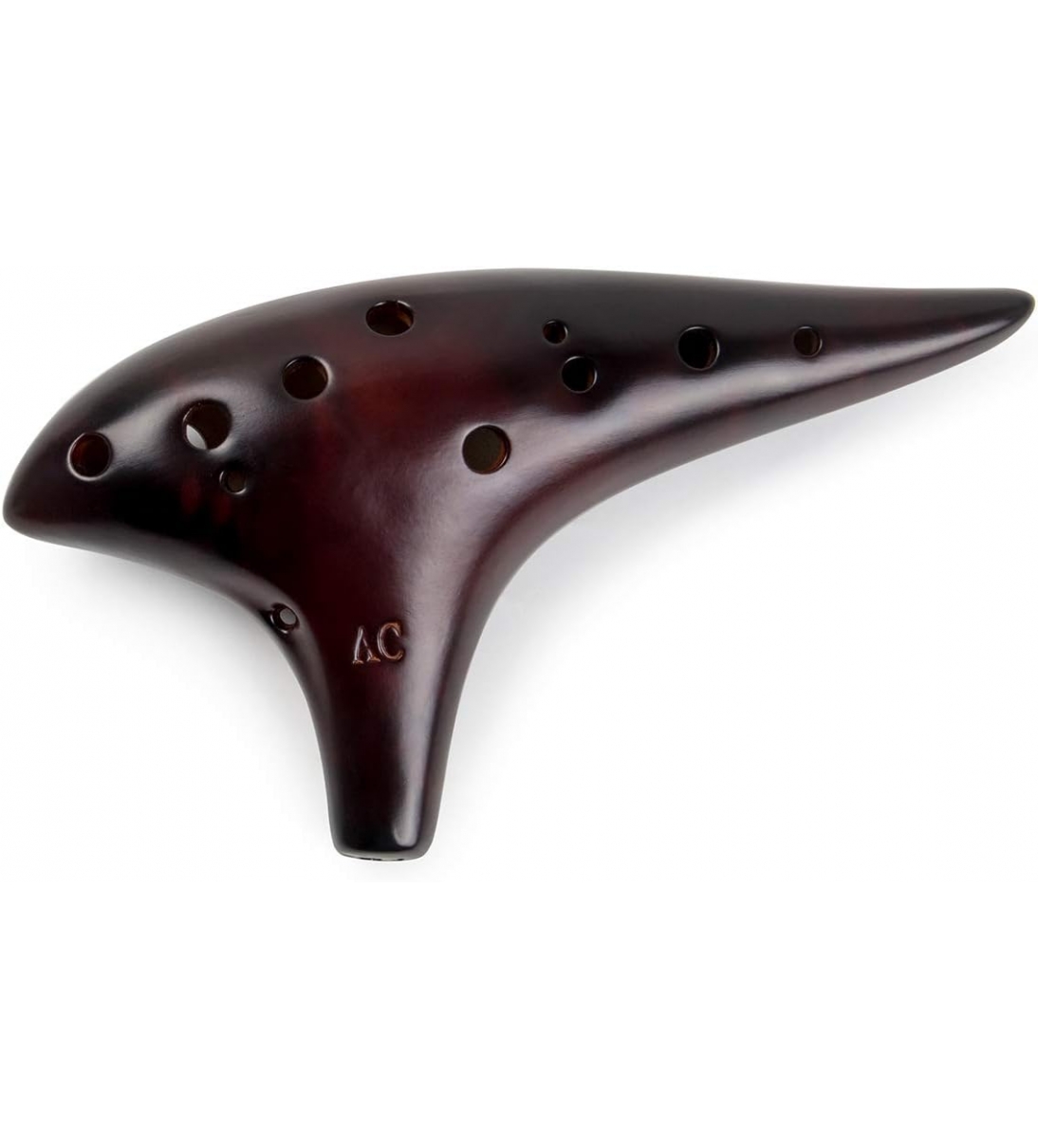 Ocarina in ceramica fumé Ocarina Alto C a 12 fori Borsa protettiva Libretto di brani di base per bambini e adulti Affumicato [B012FF157]