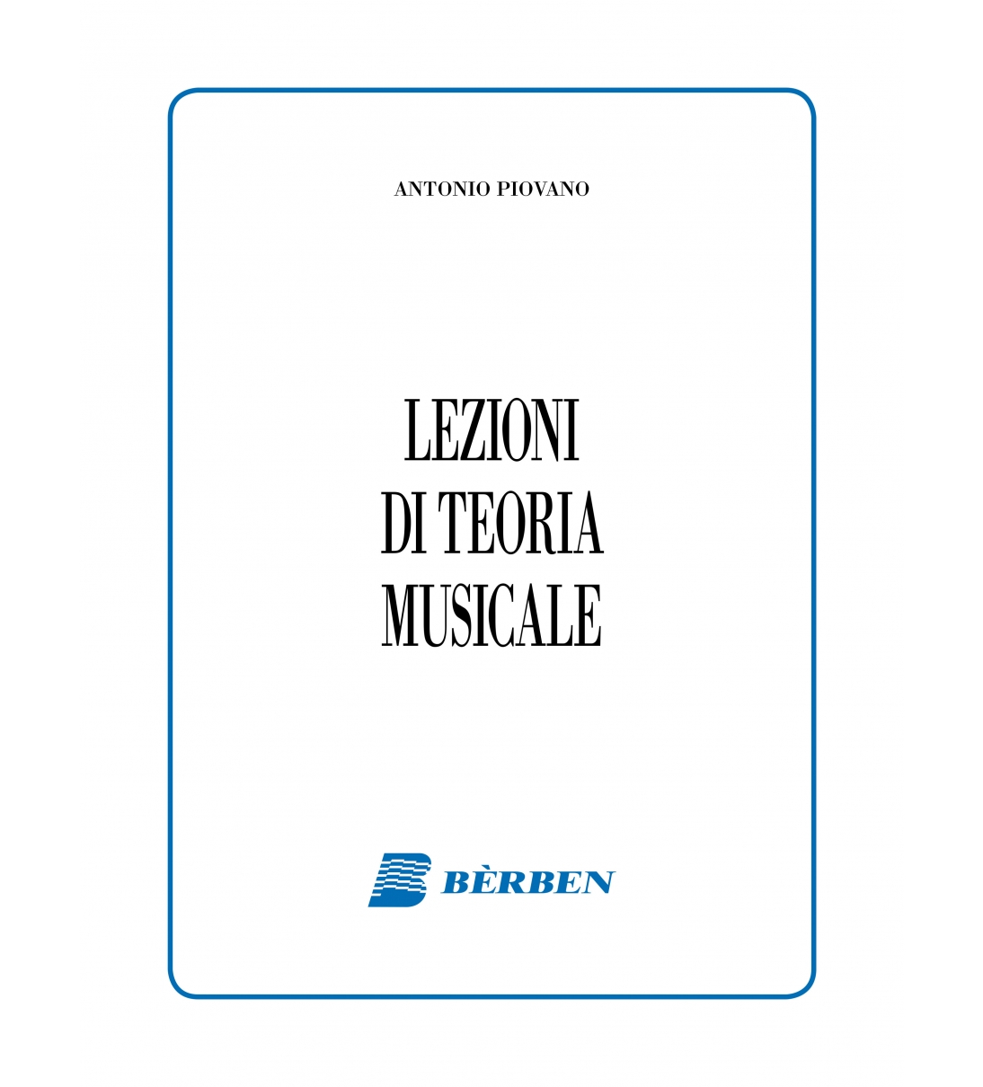 Bèrben Lezioni di teoria musicale