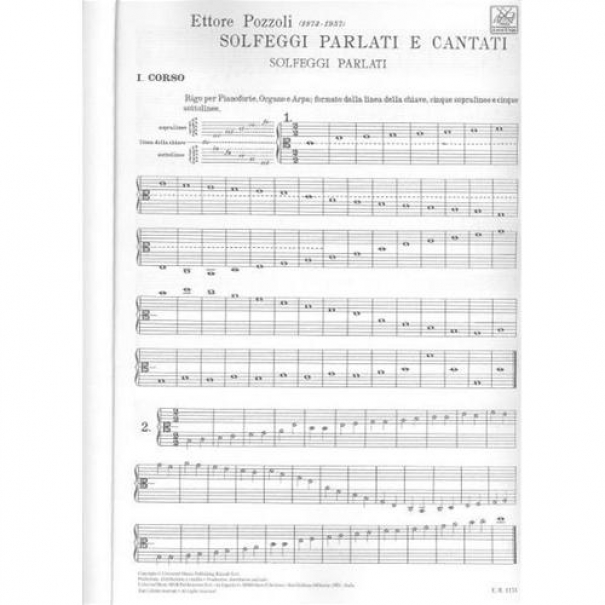 Solfeggi parlati e cantati - I Corso [ER1151]
