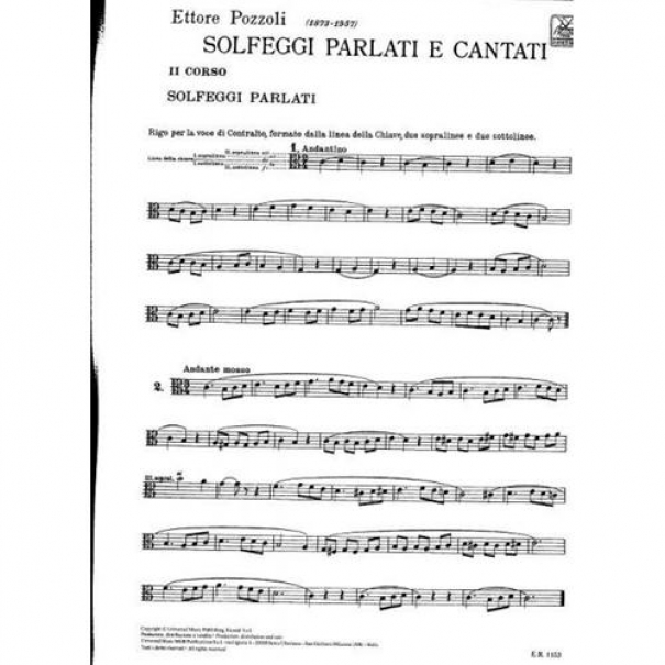 Solfeggi parlati e cantati - II Corso