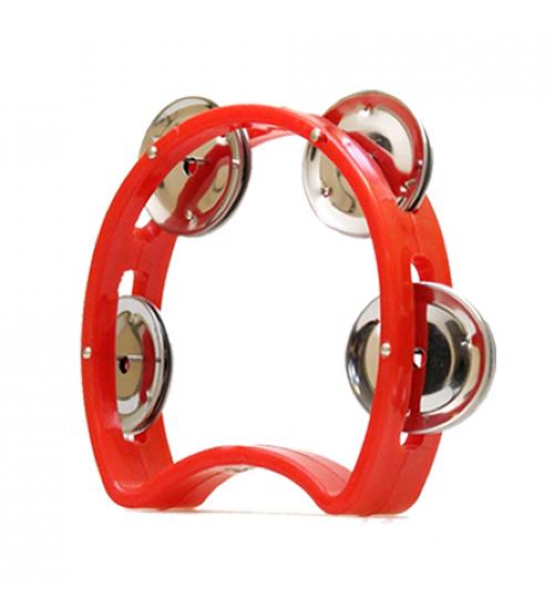 Mini Tamburello a 4 Sonagli (Rosso) [F918RD]