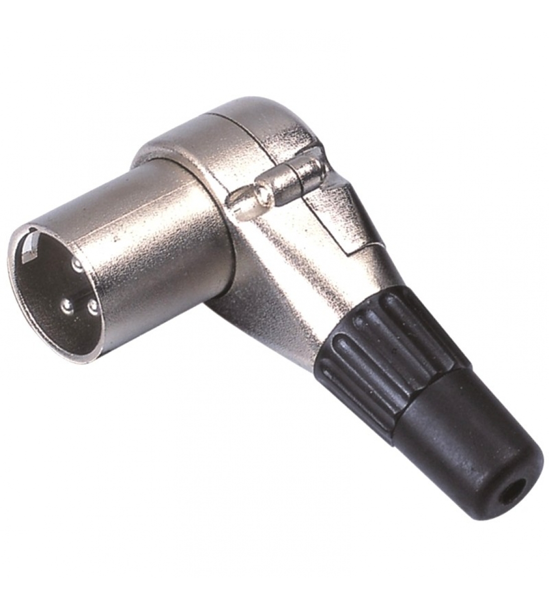 Maschio XLR 3p. metallo a 90° per cavo 6/7mm [PAE-MPS500]