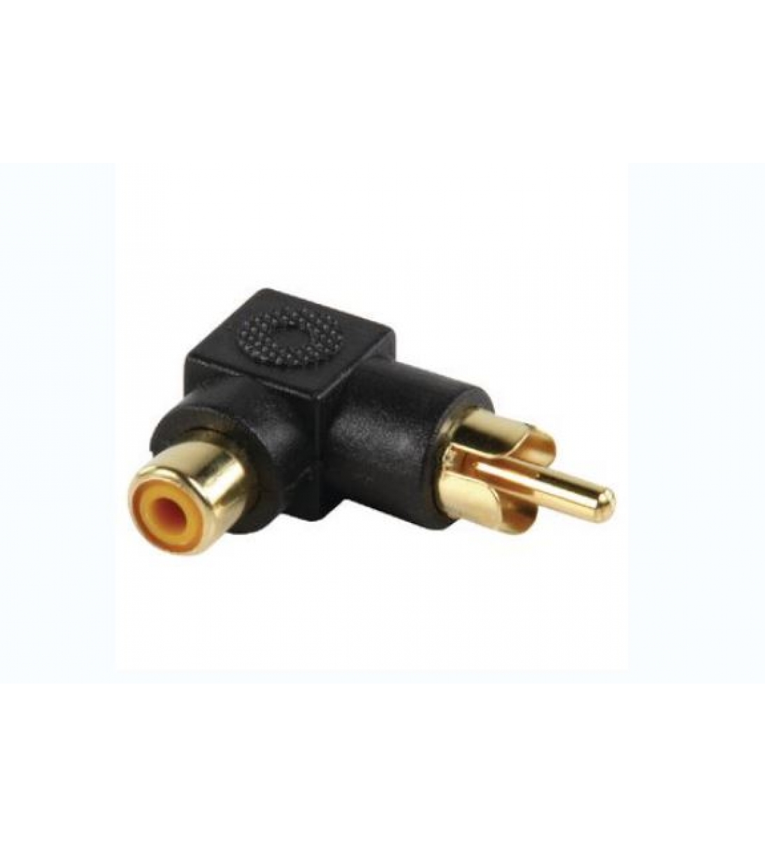 Adattatore Audio Stereo Angolari 90° RCA Maschio - RCA Femmina Nero [B006WB006]