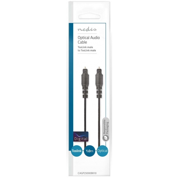 Cavo Audio Ottico TosLink maschio - TosLink maschio - 1.0 m - Nero [ND170]