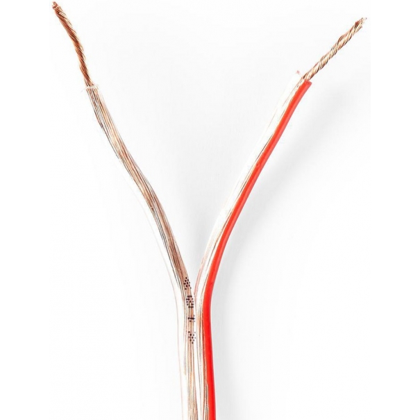 Cavo per Altoparlante 2x 0,75 mm2 15,0 m Avvolgibile Trasparente [B006BX102]