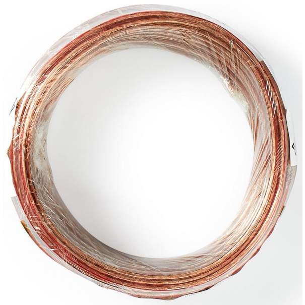Cavo per Altoparlante 2x 0,75 mm2 15,0 m Avvolgibile Trasparente [B006BX102]