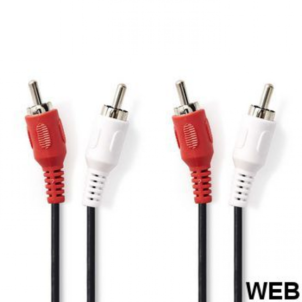 Cavo Audio Stereo  2x RCA maschio - 2x RCA maschio  1,5 m  Nero [ND220]
