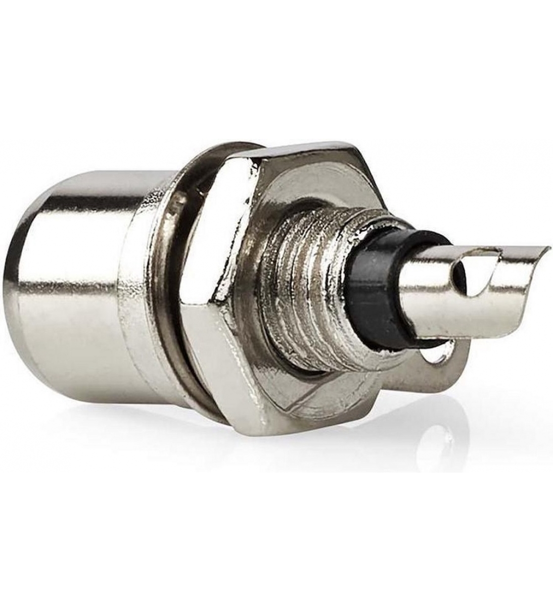 Connettore RCA maschio per cavo argento/nero [ND2491]