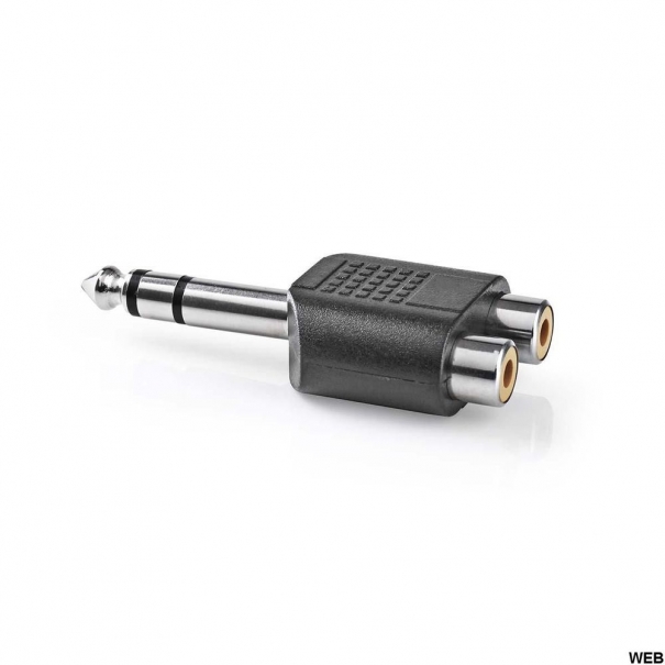 Adattatore audio stereo Maschio da 6,35 mm - 2x Femmina RCA [B006WB011]