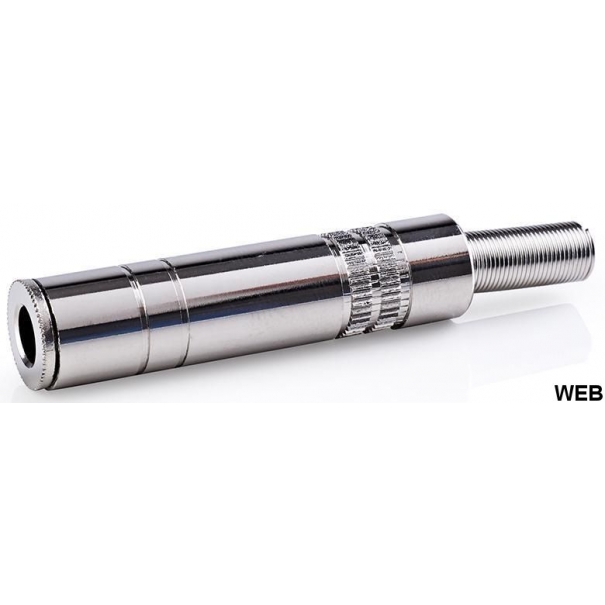 Connettore audio femmina 6.35mm stereo ingresso cavo 6.8 mm [ND2797]