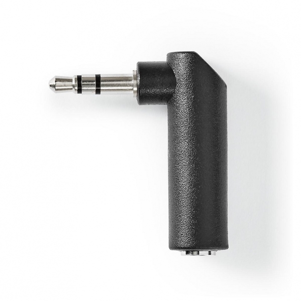 Adattatore Audio Stereo Maschio da 3,5mm-Femmina da 3,5mm Angolo di 90° 3-Palo