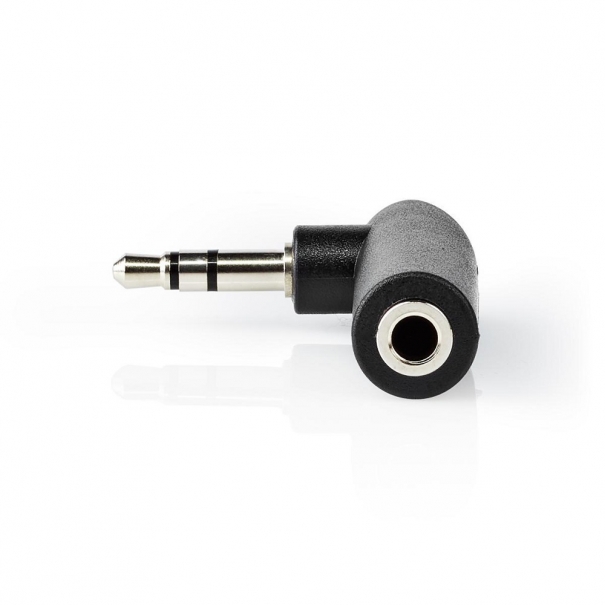 Adattatore Audio Stereo Maschio da 3,5mm-Femmina da 3,5mm Angolo di 90° 3-Palo [B006WB010]