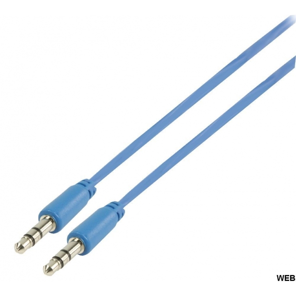 Cavo audio stereo maschio da 3.5 mm blu 1m [ND7250]