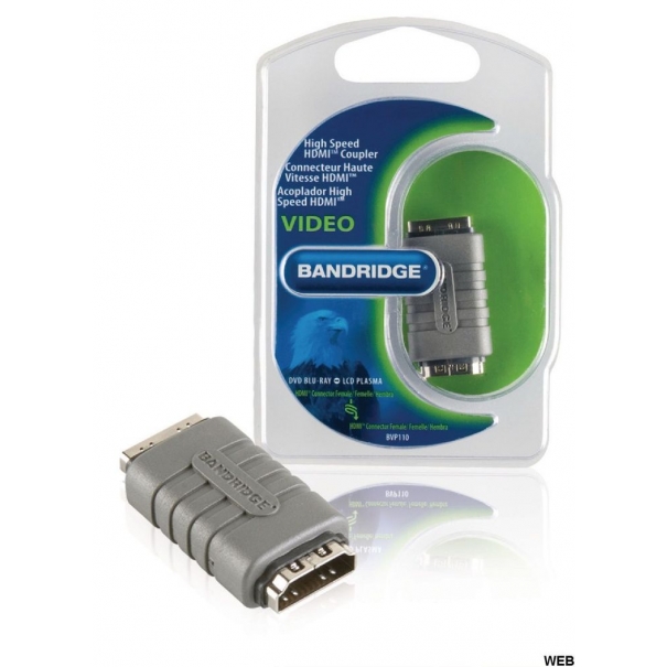 Adattatore HDMI ad Alta Velocità con Ethernet femmina-femmina Bandridge [B006WB456]