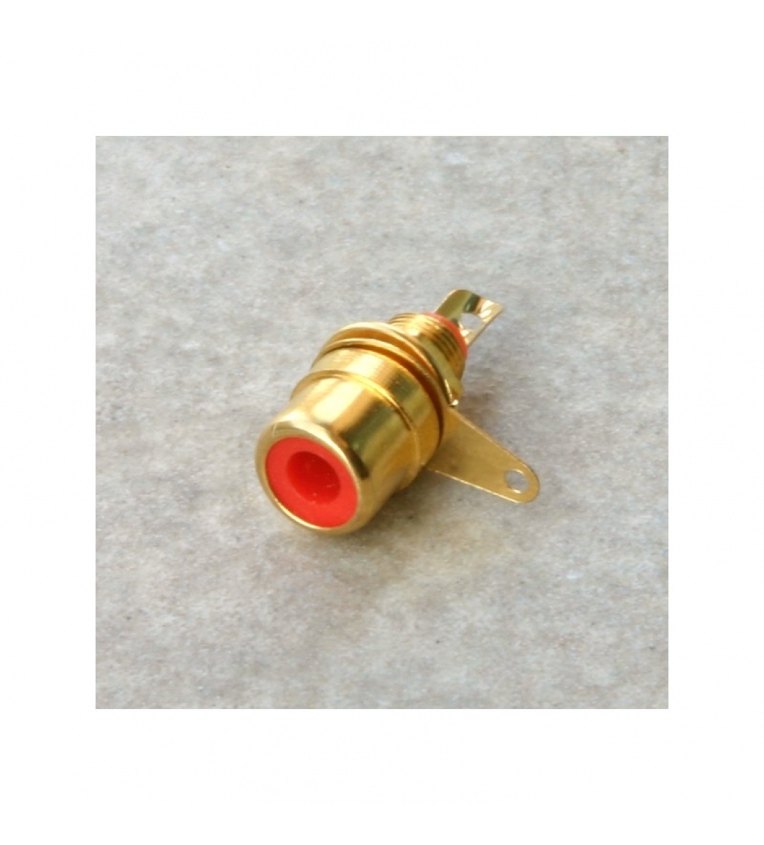 Femmina rca pannello dorata/ pvc rosso [PAE-RJP021]