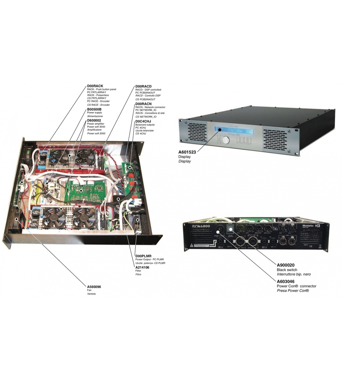 Amplificatore PowerSoft 3000 per PLM6800