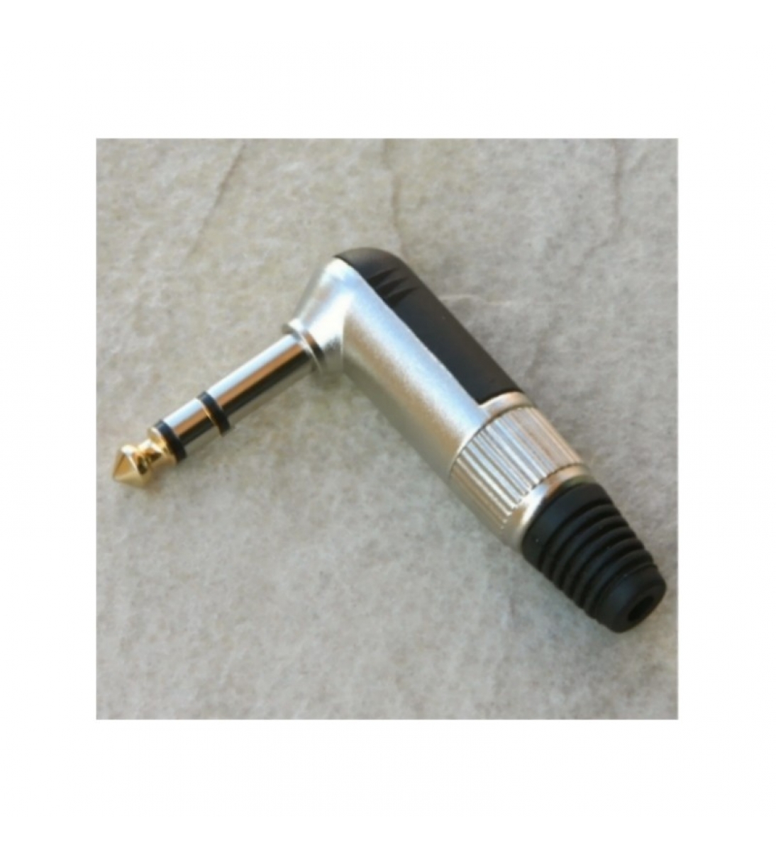 Maschio 6,3mm stereo nichel/nero prof.le 90° [PAE-PPS500]