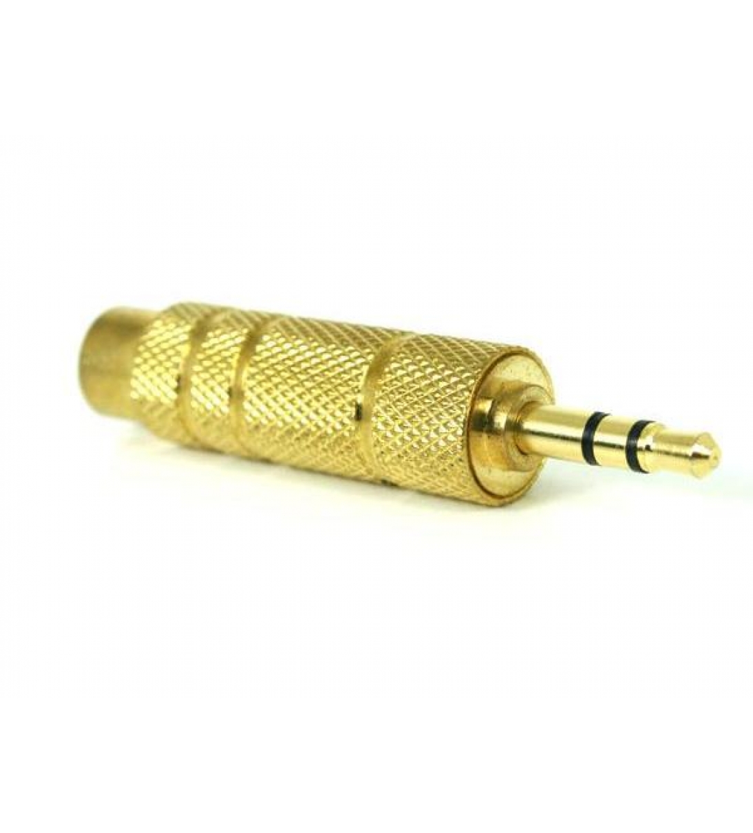 Adattatore Jack spina 3.5mm stereo presa 6.3mm stereo - dorato [B006WB011]