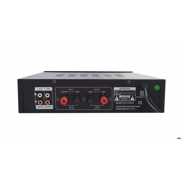 Amplificatore mono PA 70W con radio - USB/SD - Bluetooth - RA-100