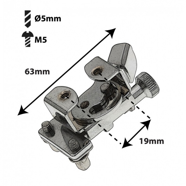 Sparedrum STO8 - Tendicordiera / Throw-Off Picollo 19mm