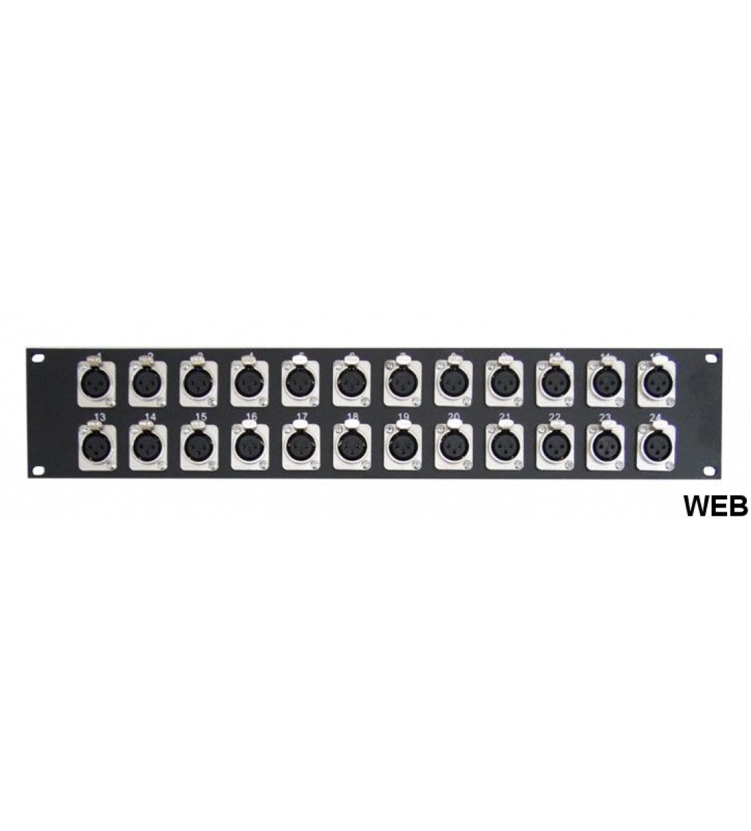 Pannello rack 24 XLR Femmina nero - V2023