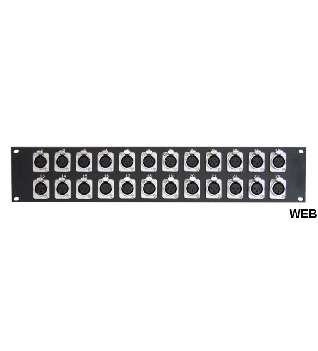 Pannello rack 24 XLR Femmina nero