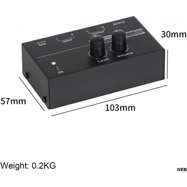 Preamplificatore per giradischi con controlli - V4058