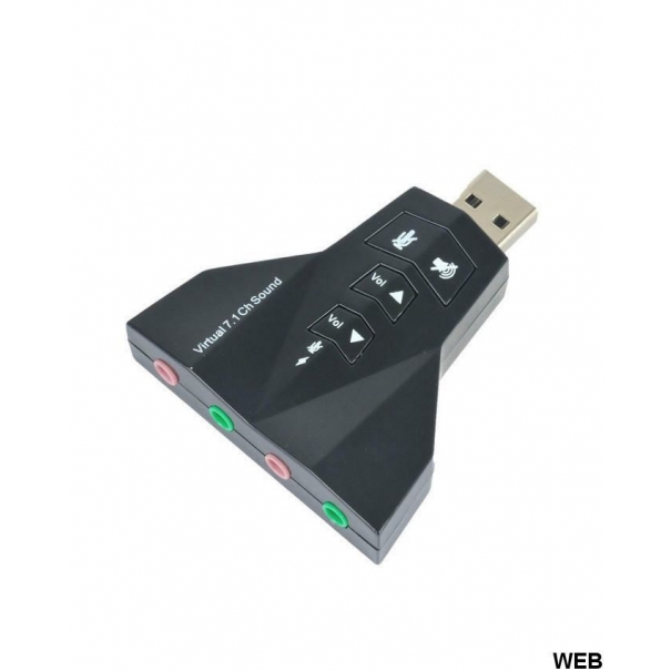 Adattatore Scheda Audio Usb 2.0 3d Virtual Sound 7.1