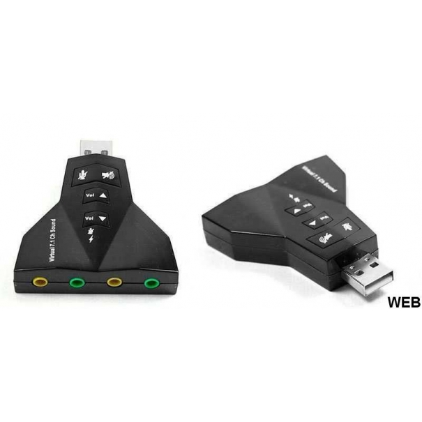 Adattatore Scheda Audio Usb 2.0 3d Virtual Sound 7.1 [B031WB202]
