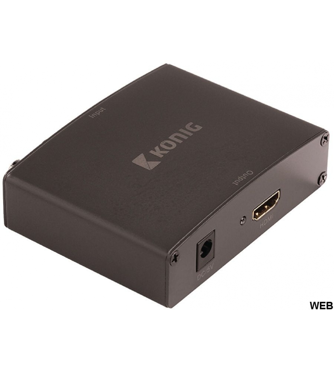 Convertitore video VGA Femmina+2 RCA Femmina - Uscita HDMI Konig - WB1395