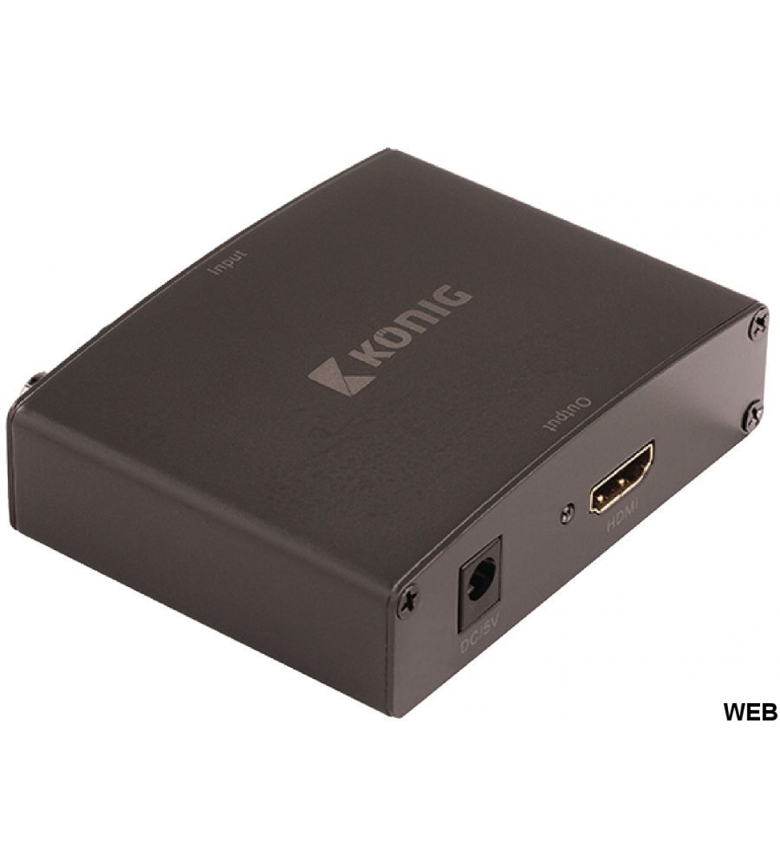 Convertitore video VGA Femmina+2 RCA Femmina - Uscita HDMI Konig