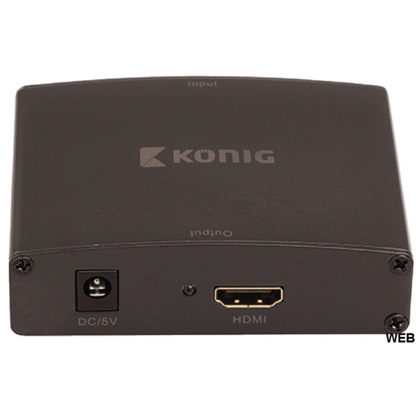 Convertitore video VGA Femmina+2 RCA Femmina - Uscita HDMI Konig - WB1395