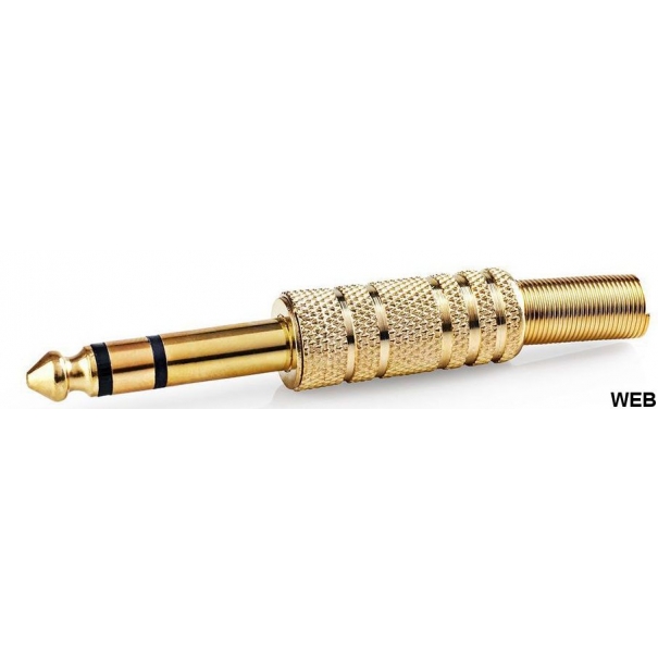 Connettore audio maschio 6.35mm oro - WB1645