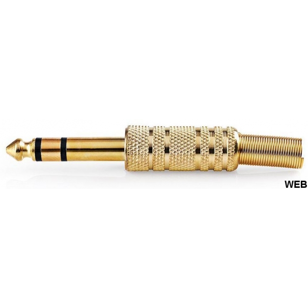 Connettore audio maschio 6.35mm oro - WB1645