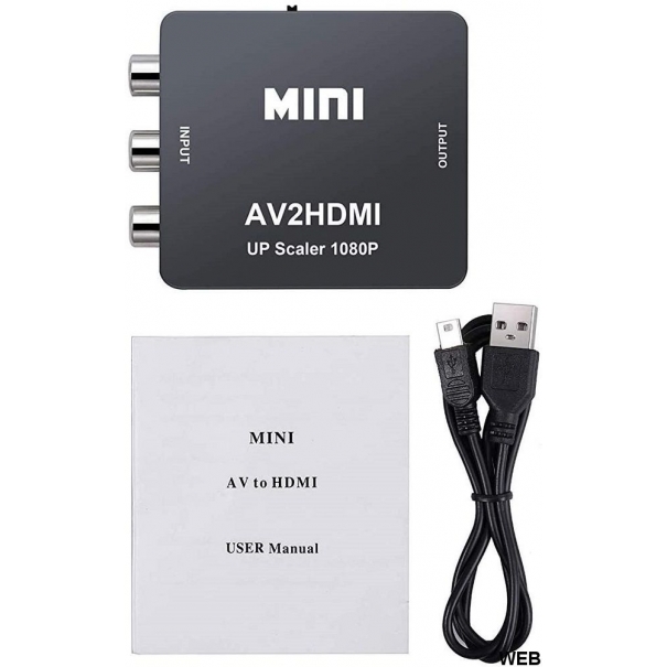 Mini convertitore da RCA AV Audio ad HDMI