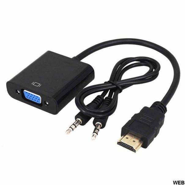 Adattatore audio/video da HDMI a VGA con Jack audio per trasmissione audio