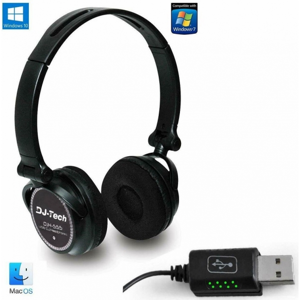 Cuffie USB per PC DJ -Tech DJH-555