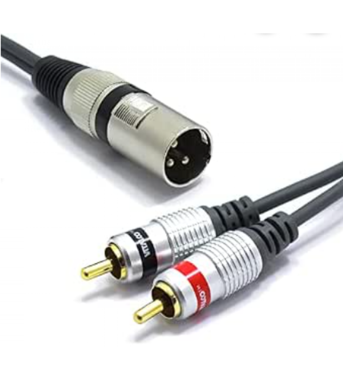 Cavo Adattatore XLR Maschio a 2x RCA 3m Adattatore 3 pin Maschio XLR a Doppio RCA Connettore per Microfono Y Splitter 0.30MT