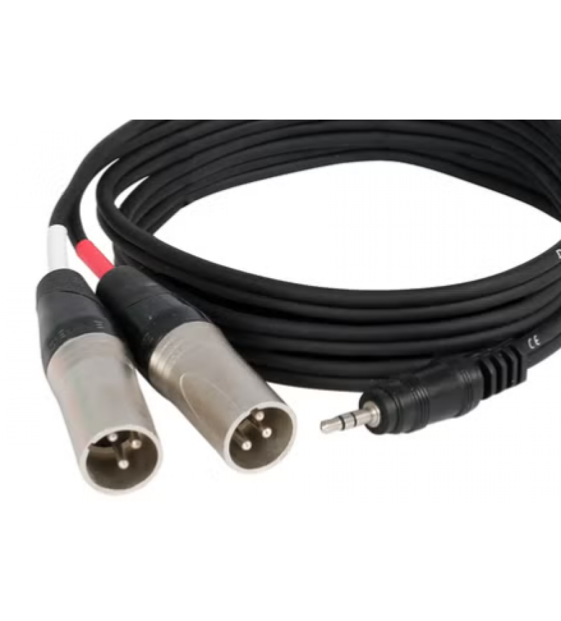 Jack stereo 3,5 mm maschio - 2x XLR maschio 1,5 mm