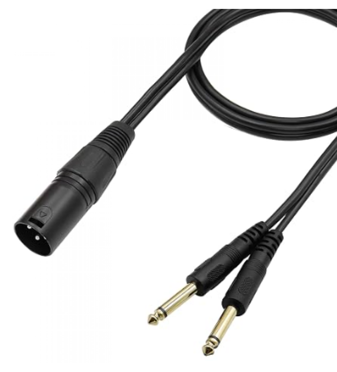 XLR a 6,35mm Y Splitter Audio Cavo XLR Maschio a 2 TS 1/4 Mono Doppia Spina Stereo Cavo 3Pin XLR, 0.30 MT