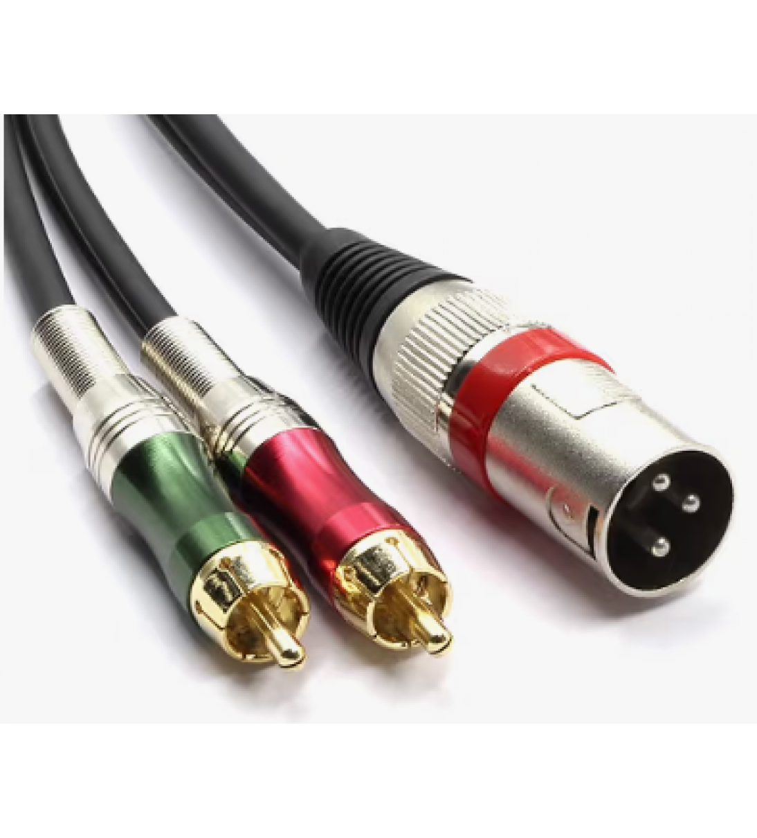 XLR maschio a 2 x Phono RCA adattatore sdoppiatore cavo patch, 0.30CM